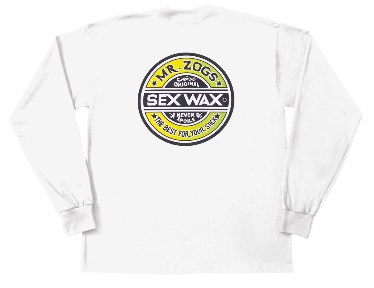 SEX WAX "FADE" L/S SHIRT- WHITE