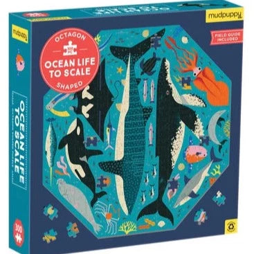OCEAN LIFE TO SCALE 300 PIECE OCTAGON SHAPED PUZZLE