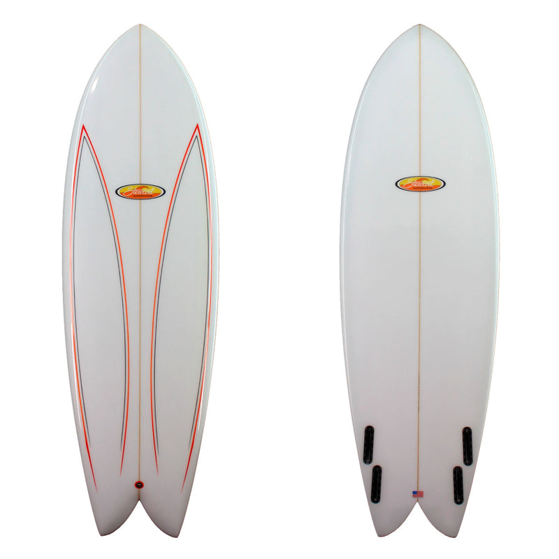 Stewart Surfboards 6'6" Retro Fish (6'6", 22 1/4", 3") B#126203 Polish & Gloss POLY