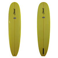 Stewart Surfboards 9'0 Ripster with solid green resin tint deck and bottom