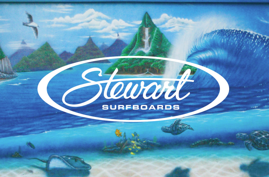 Stewart Surfboards gift card - wave art on plastic card