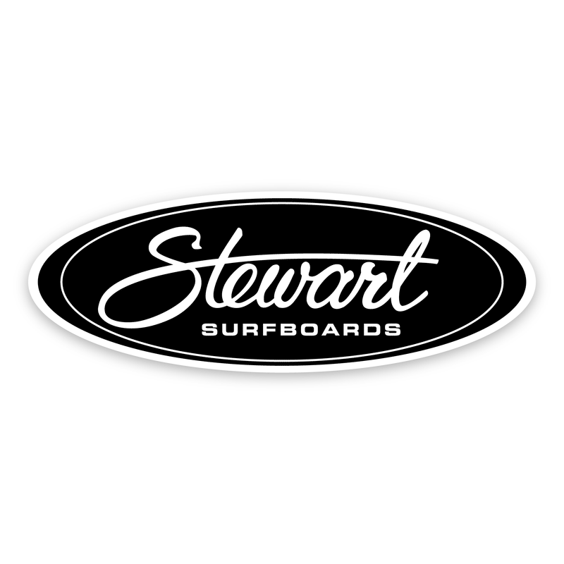 STEWART OVAL STICKER LARGE BLACK
